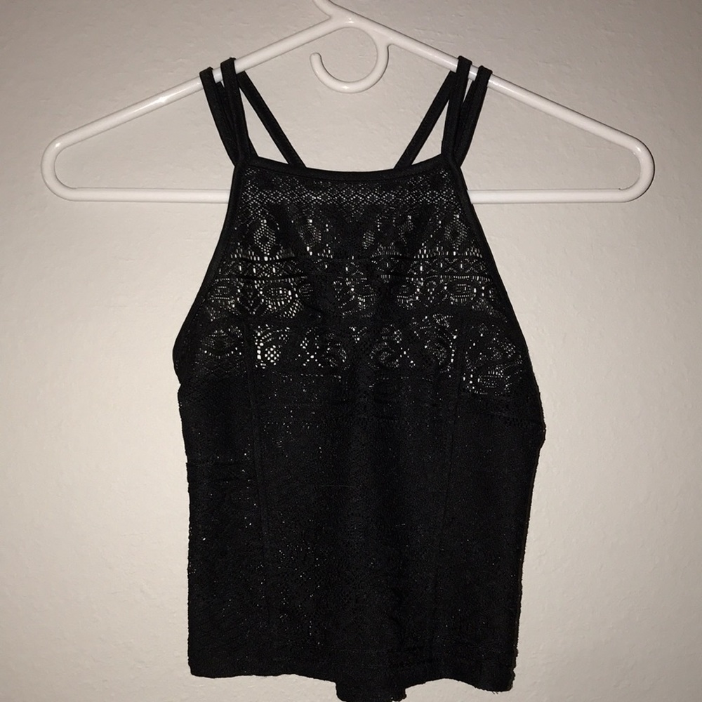 Cute Lace See Through Top/Cover Up
